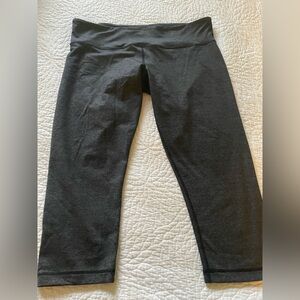 Womens Lululemon Yoga Leggings Gray Crop Size 12